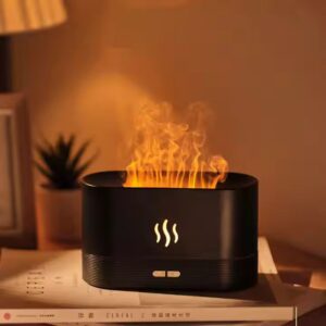 Customized Ultrasonic 3d Fire Fragrant Air Humidifier Home Essentials Room Yoga Essential Oil Flame Aroma Diffuser