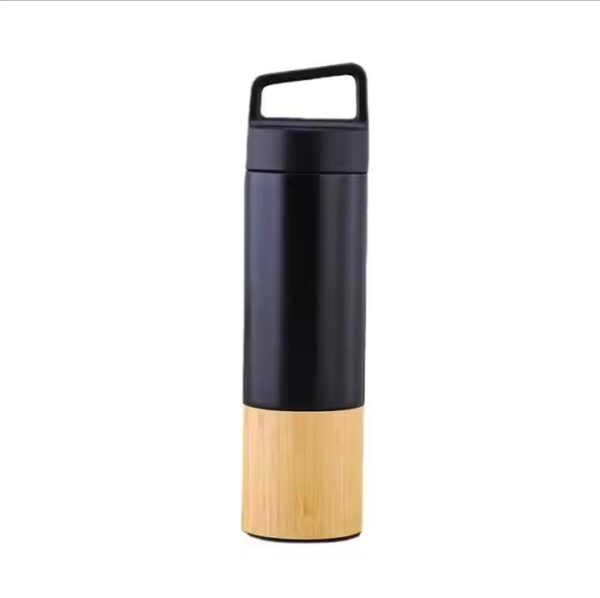 Hot Selling Eco Friendly Bamboo Sport Water Bottle With Handle Double Wall Stainless Steel Bamboo Travel Bottle - Image 2