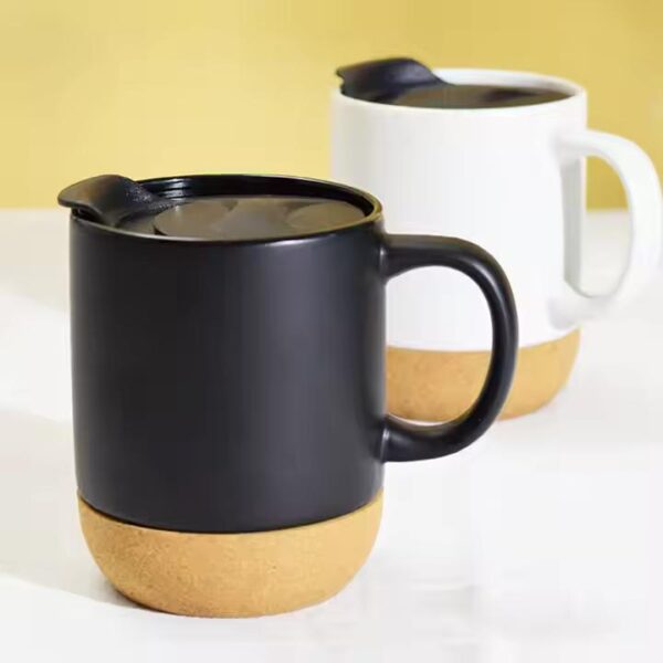 Corporate Customised Ceramic Mug  Milk Coffee Tea Cup Ceramic Mug with Cork Promotional Gifts for Office Home Indoor - Image 2