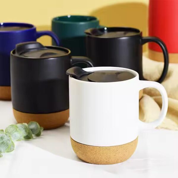 Corporate Customised Ceramic Mug  Milk Coffee Tea Cup Ceramic Mug with Cork Promotional Gifts for Office Home Indoor - Image 3