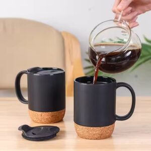 Corporate Customised Ceramic Mug  Milk Coffee Tea Cup Ceramic Mug with Cork Promotional Gifts for Office Home Indoor