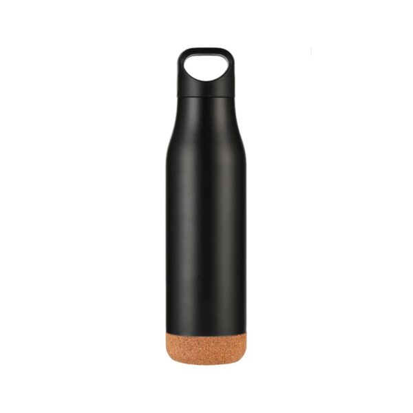 Wooden Bottom Sport Thermos Flask Double Walled Water Bottle Travel Drinking Flask with Handle Lid