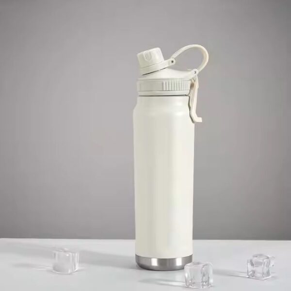 Portable Leakproof Stainless Steel Water Thermos Flask Double Wall Vacuum Insulated Water Thermos Flask Standard Mouth Bottle with Sport Cap
