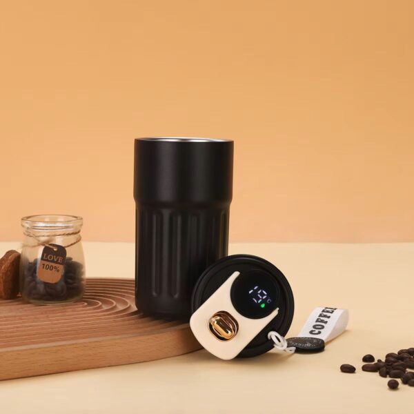 Insulated Travel Coffee Tumbler with Temperature Display Lid - Image 2